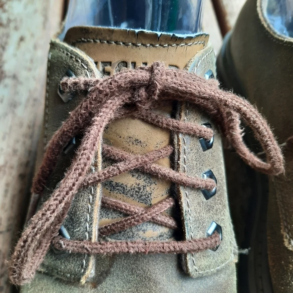Skechers Utility Alley Cat Brown Suede Leather Lace-up Oxford Shoes Size 7